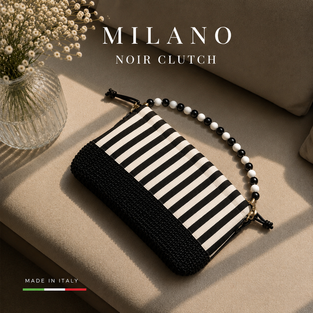 Milano Noir Clutch - Made in Italy 🇮🇹