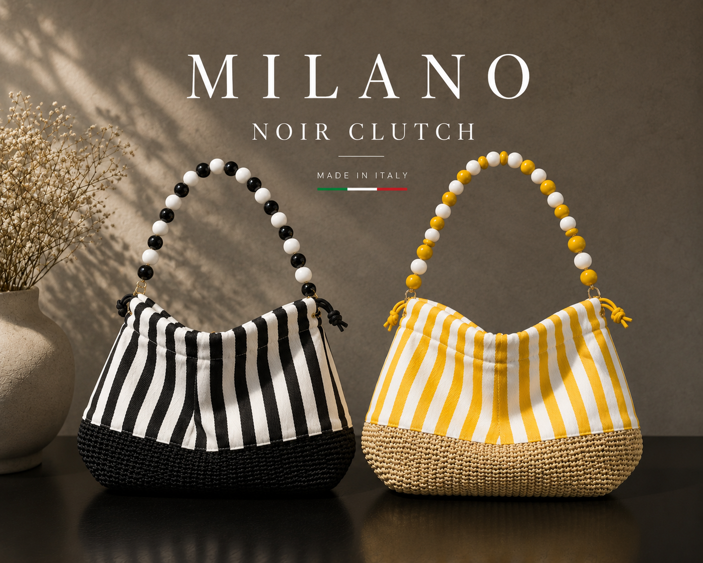 Milano Noir Clutch - Made in Italy 🇮🇹